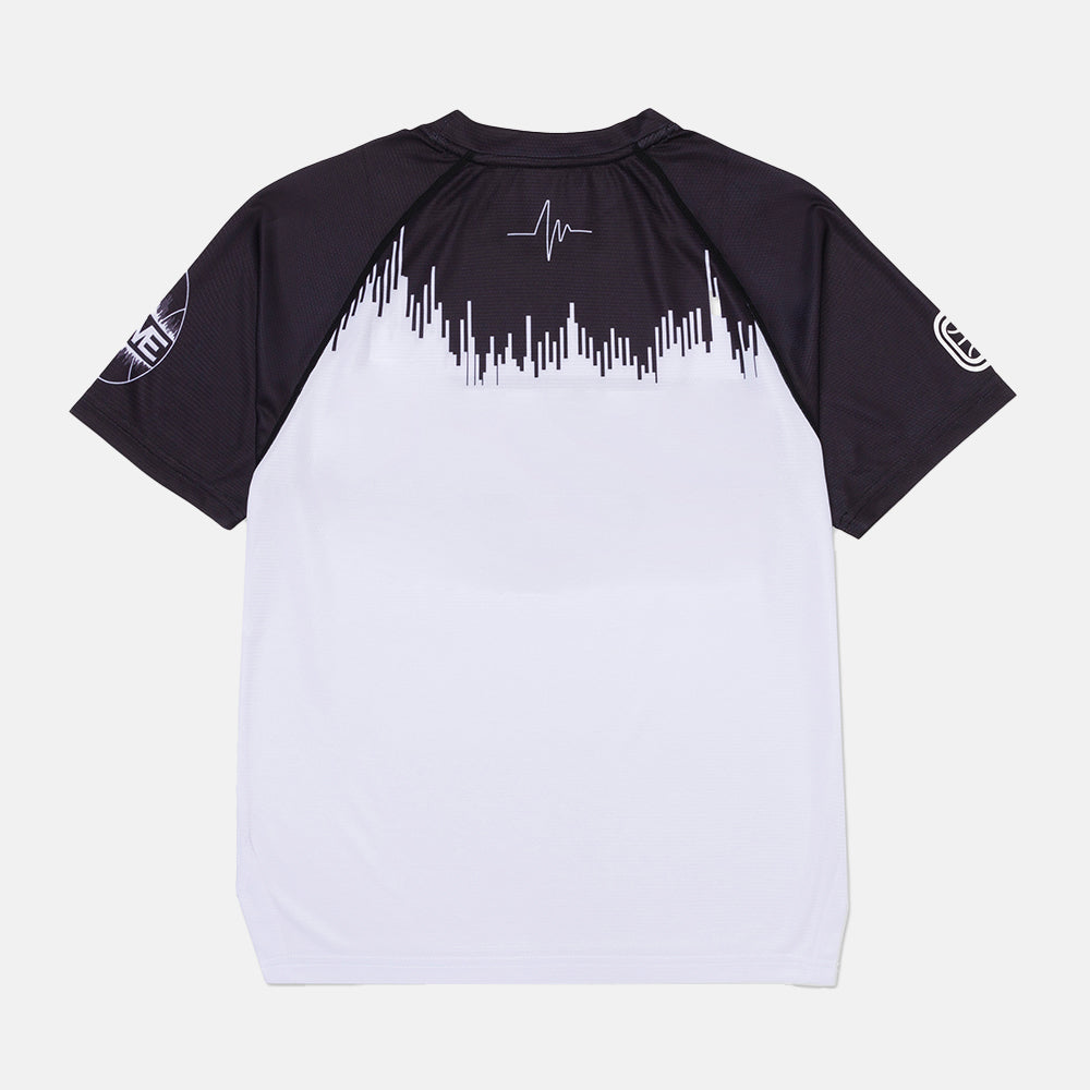 Rear view of the Overtime Kids' RWE Tuff Performance Tee.