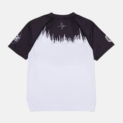 Rear view of the Overtime Kids' RWE Tuff Performance Tee.