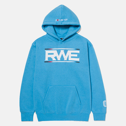 Front view of the Overtime Kids' RWE On Top Hoodie.