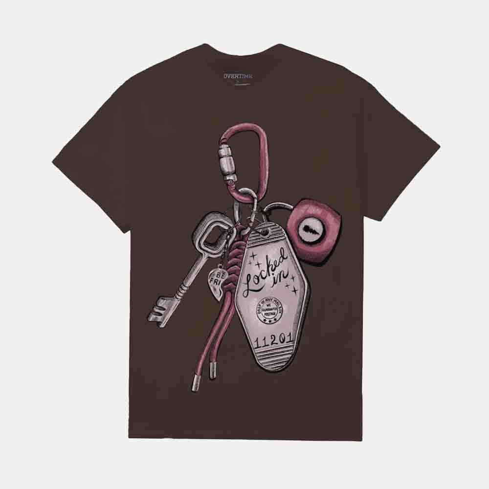 Front view of the Overtime Locked In Keychain Tee.