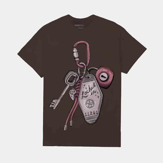 Front view of the Overtime Locked In Keychain Tee.