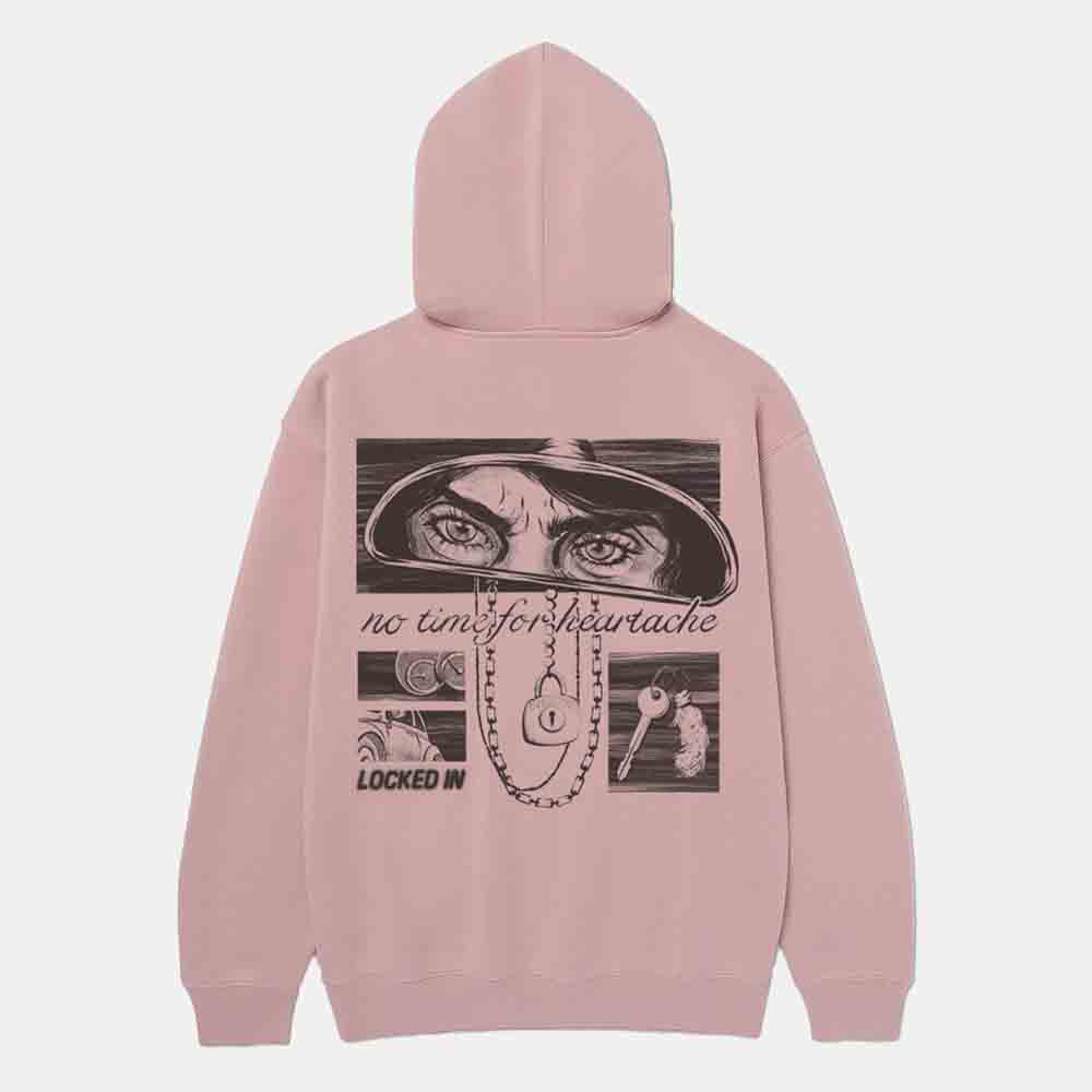 Rear view of the Overtime No Time For Heartache Hoodie.