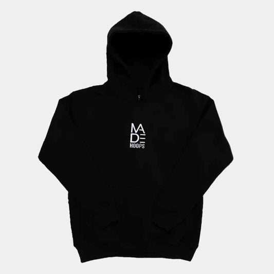 Front view of the Kids' Essential Embroidered Logo Hoodie.