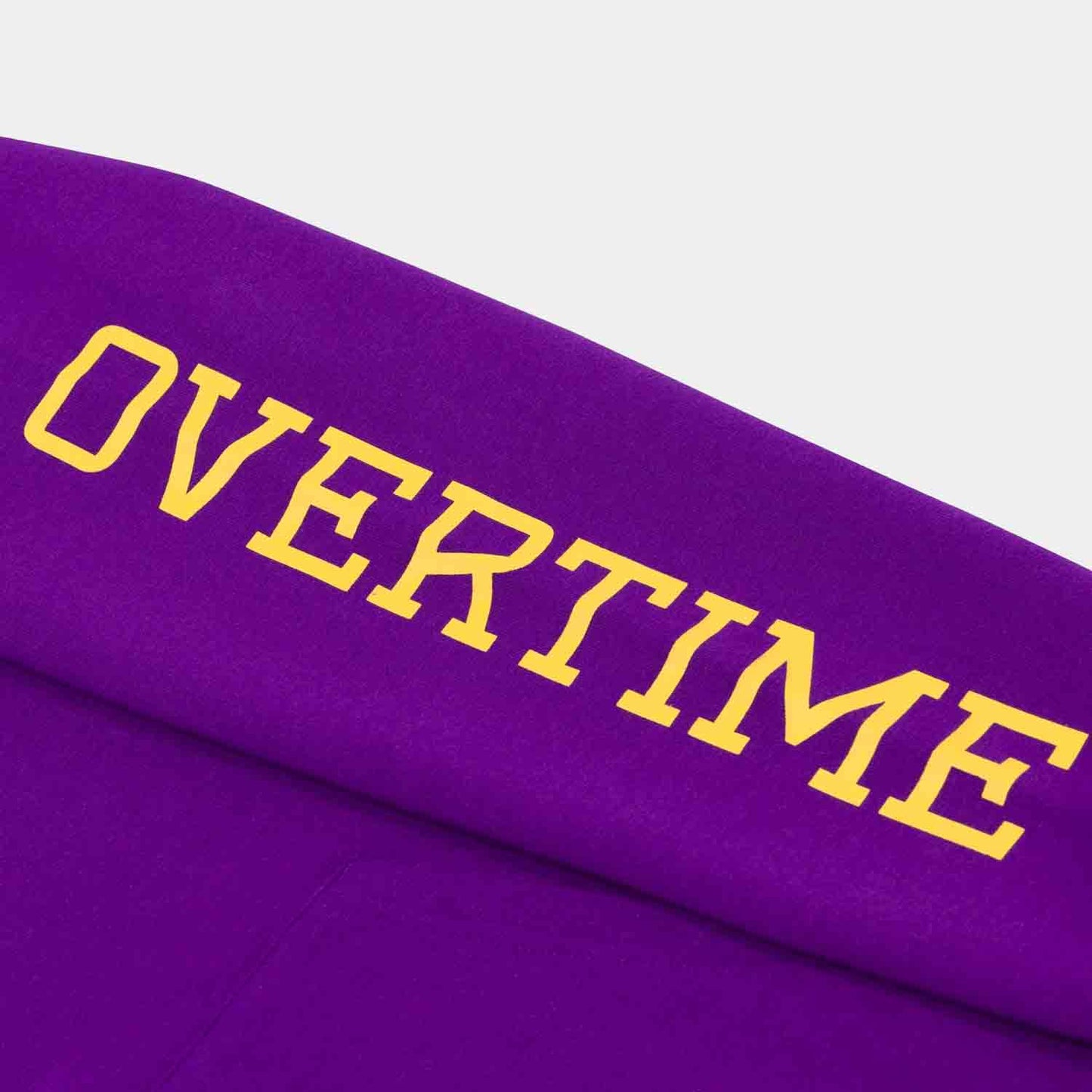 Up close view of the sleeve on the Overtime Classic 24 Hoodie.