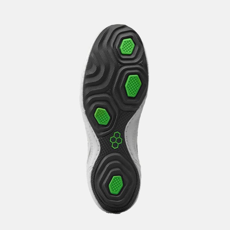 Bottom view of the Rudis Colt 4.0 Adult Wrestling Shoes, Neon Edge.