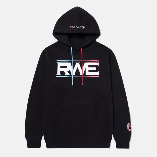 Front view of the Overtime RWE On Top Hoodie.