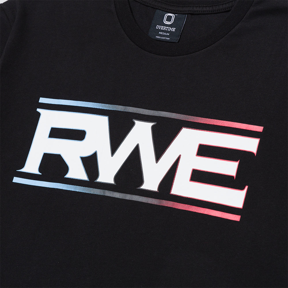 Up close, front view of the Overtime RWE On Top Tee.
