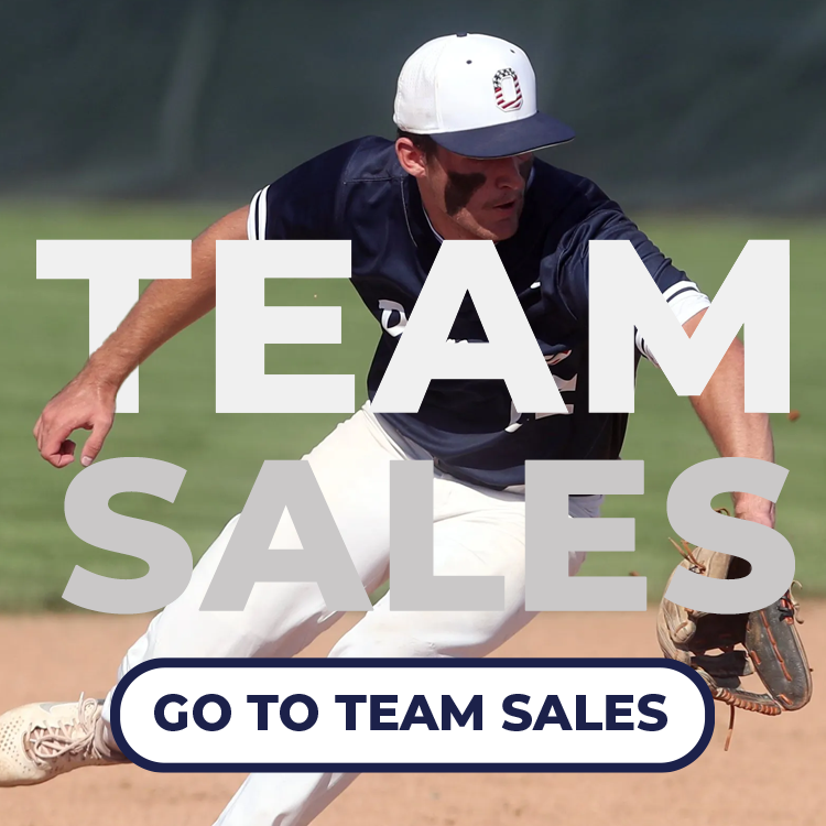 Team Sales mobile banner for custom uniforms, apparel, and more