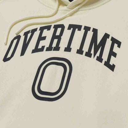 Up close, front view of the Overtime Varsity Hoodie.