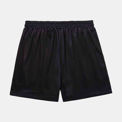 Rear view of the Overtime Vandal Script Mesh Shorts.