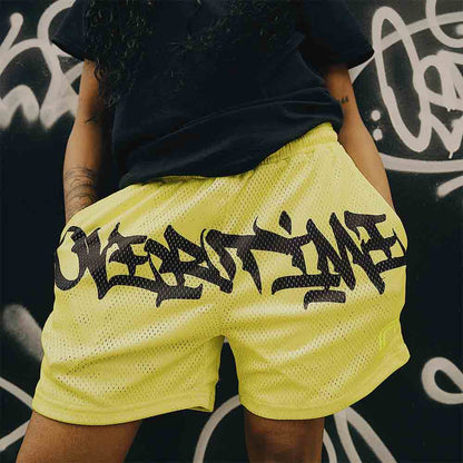 Overtime Vandal Script Mesh Shorts