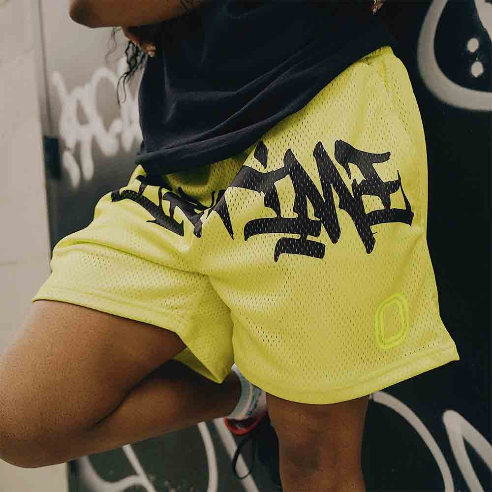 Overtime Vandal Script Mesh Shorts