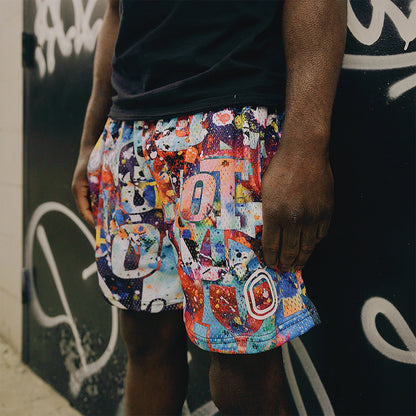 Kids' Vandal Paint Mesh Shorts