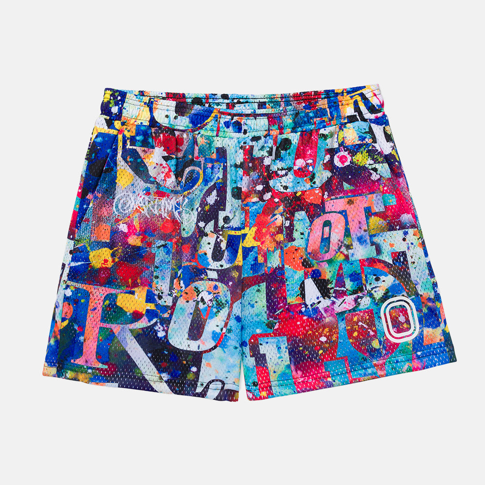 Kids' Vandal Paint Mesh Shorts