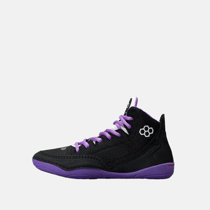 Side medial view of the Rudis Courage Youth Wrestling Shoes, Angeles.