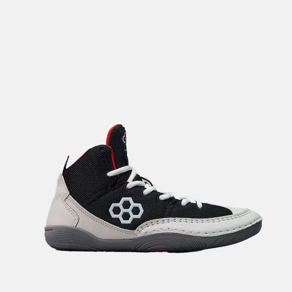 Side view of the Rudis Courage Youth Wrestling Shoes, Midnight Smoke.