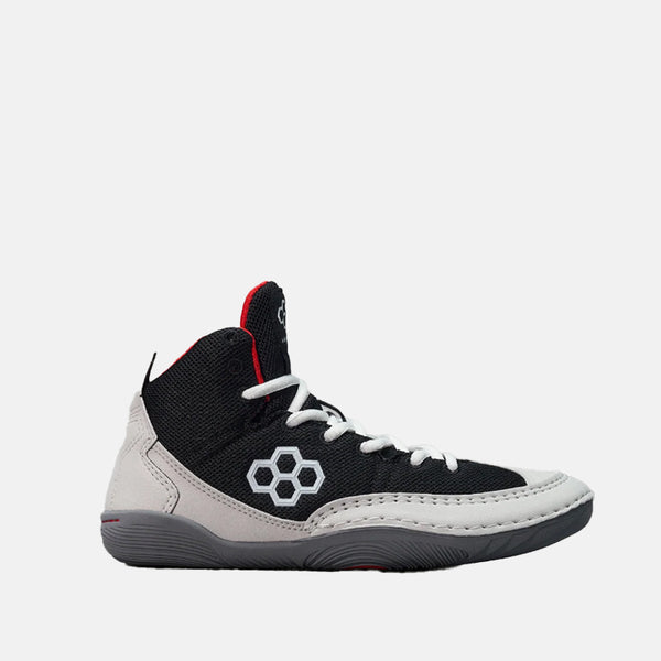 Side view of the Rudis Courage Youth Wrestling Shoes, Midnight Smoke.