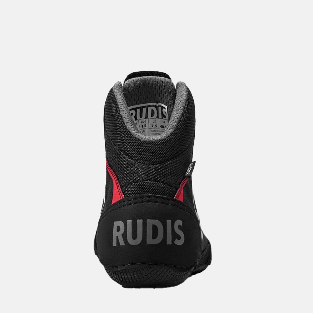 Rear view of the Rudis Colt 4.0 Youth Wrestling Shoes, Live Wire.