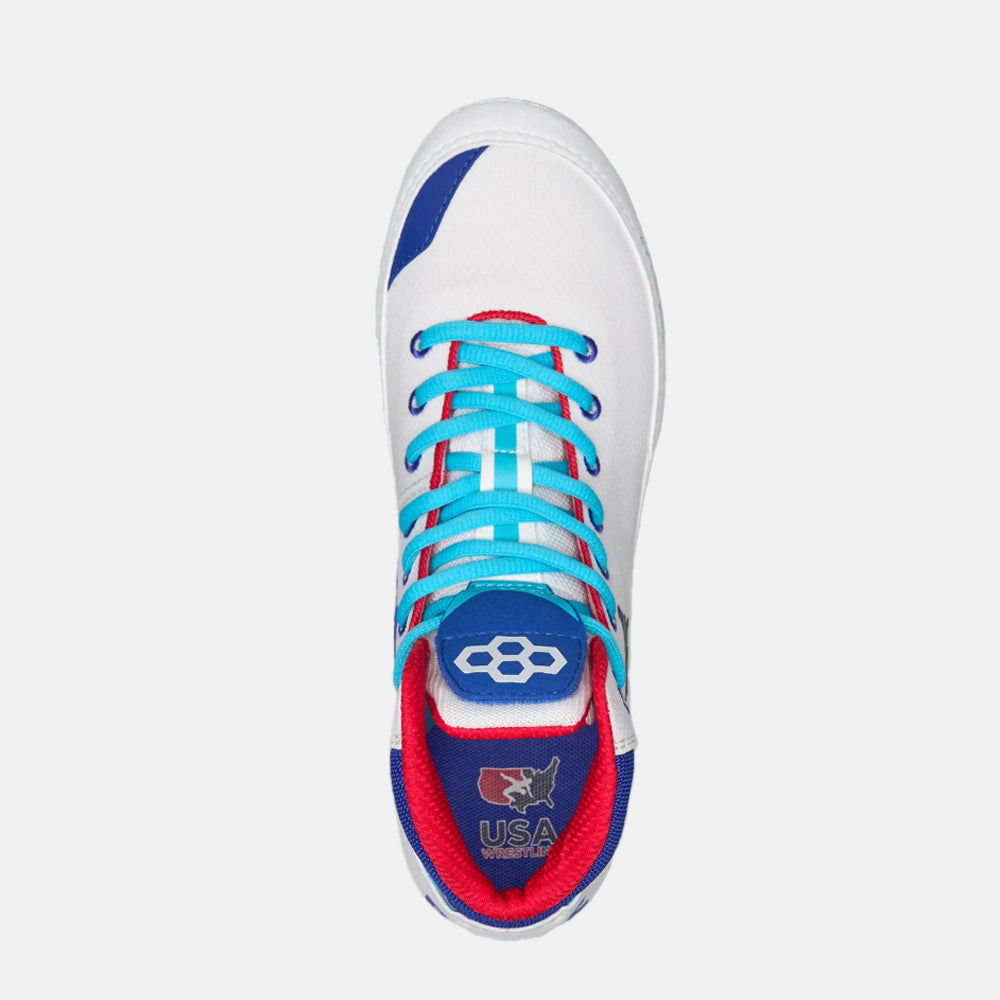 Top view of the Rudis Colt 4.0 Youth Wrestling Shoes, USA.