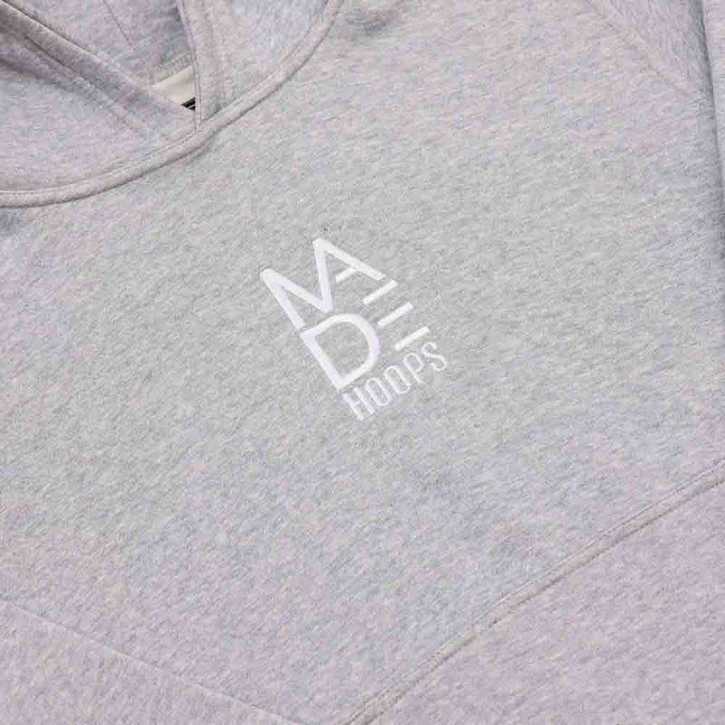 Up close view of the Essential Embroidered Logo Hoodie.