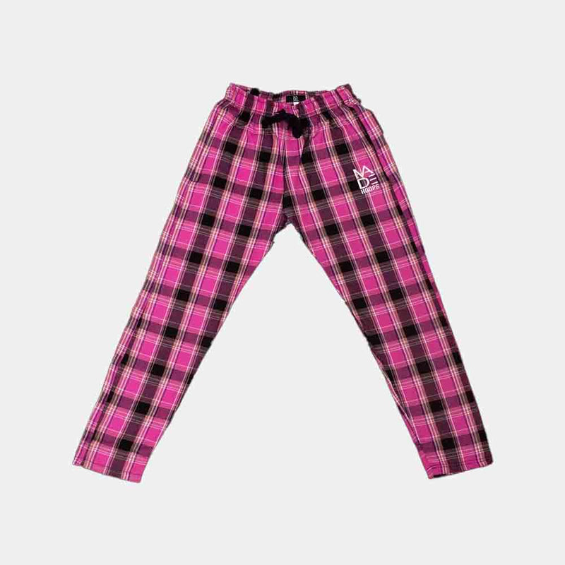 Front view of the Kids' Plaid Pajama Pants.
