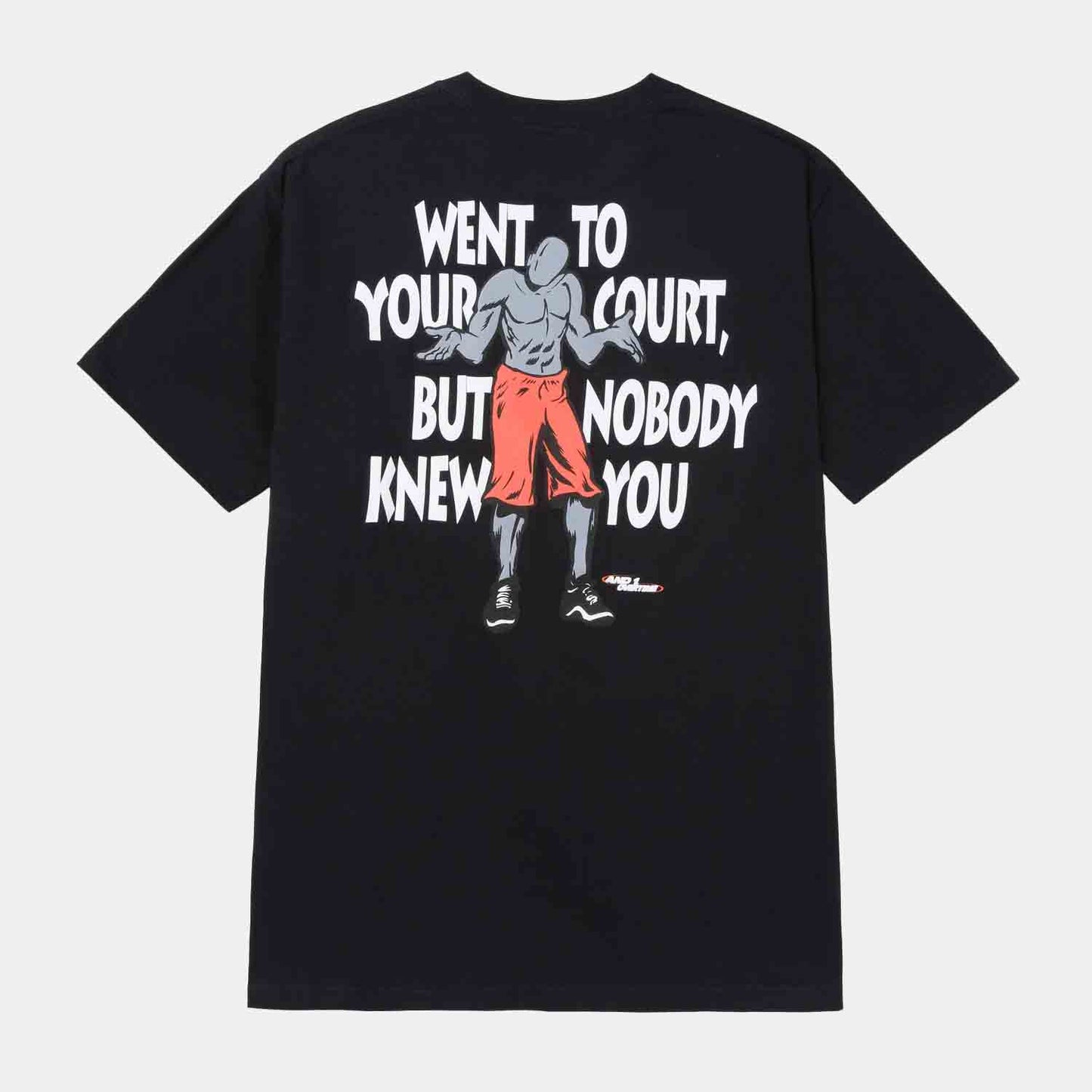 Rear view of Men's OT X AND1 Court Tee.