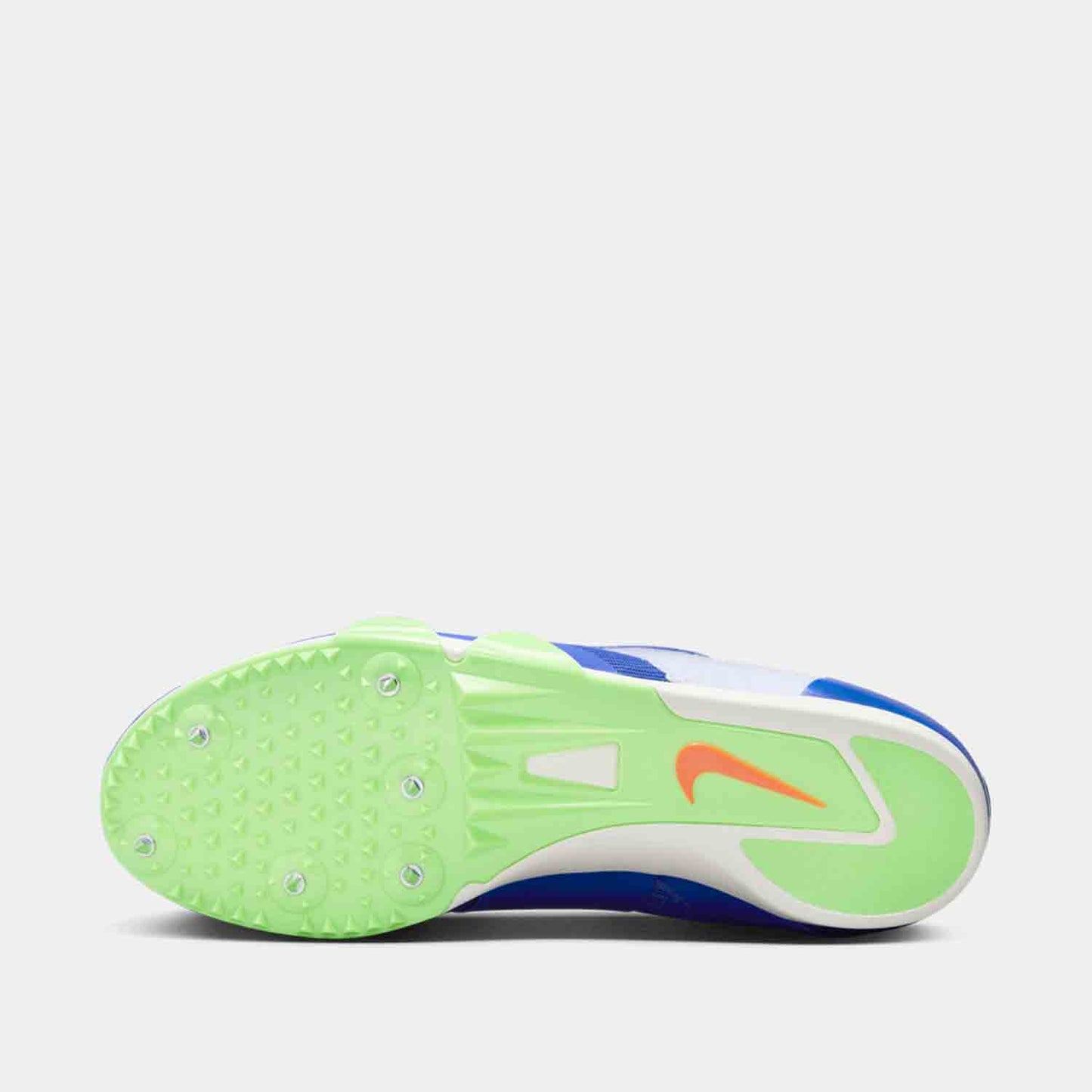 Bottom view of Nike Pole Vault Elite Jumping Spikes.