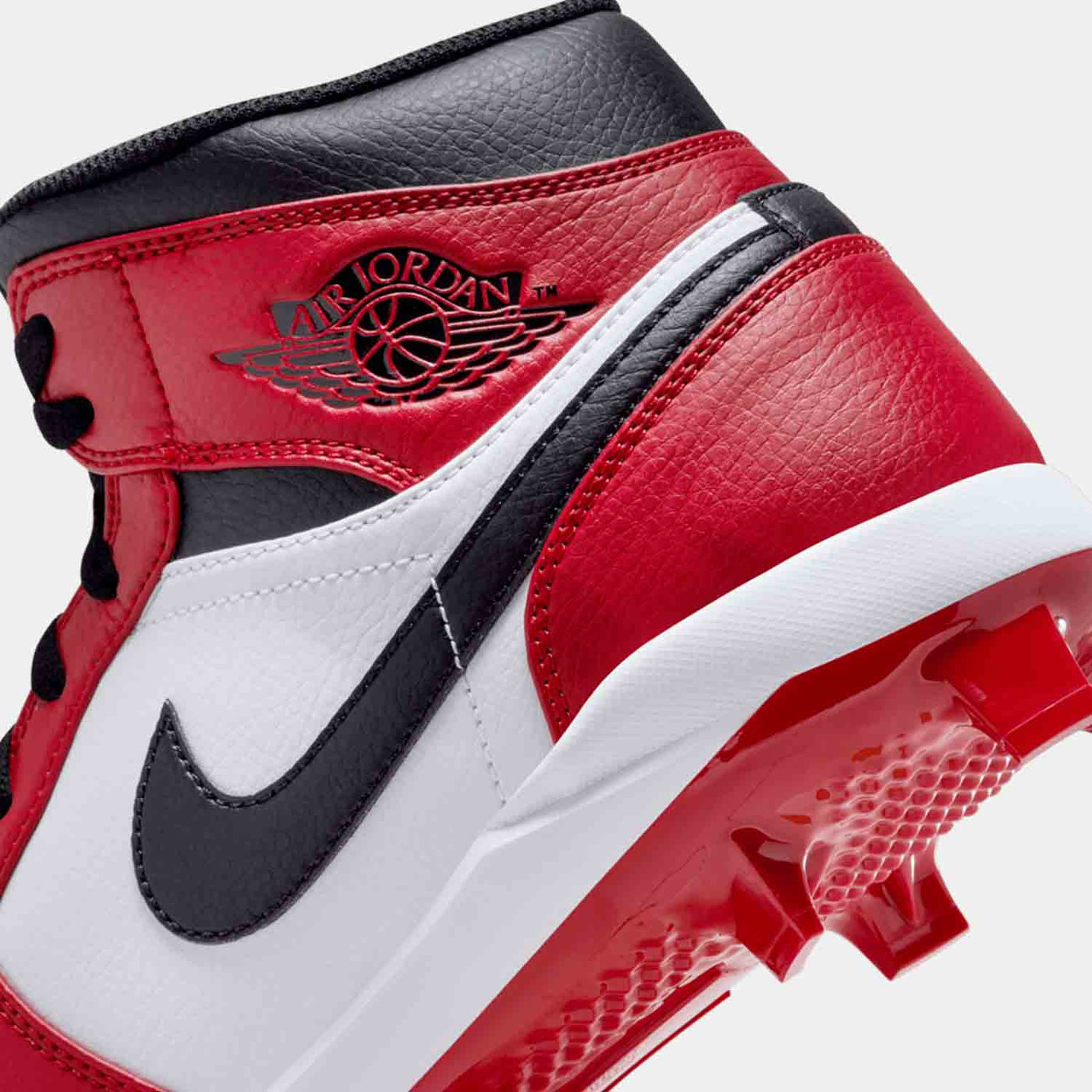 Air Jordan 1 High Retro MCS Chicago Red White Black Baseball Cleats Mens 13 Jordan 1 Retro MCS Baseball Cleat Gym Red/Black/White | Hibbett main image 3