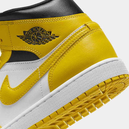 Up close rear view of the Nike Air Jordan 1 Mid.