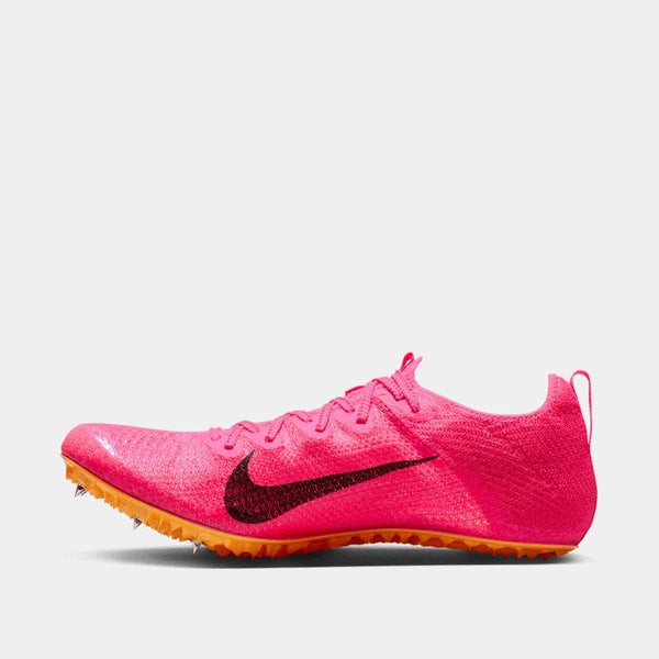 Side medial view of Nike Zoom Superfly Elite 2 Sprint Spikes.