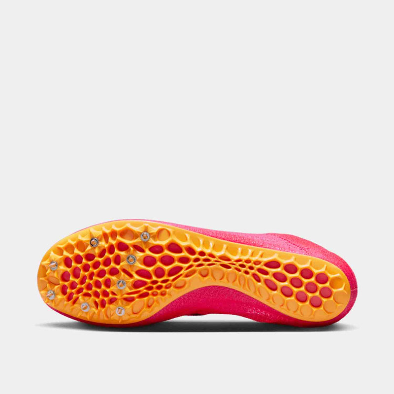 Bottom view of Nike Zoom Superfly Elite 2 Sprint Spikes.