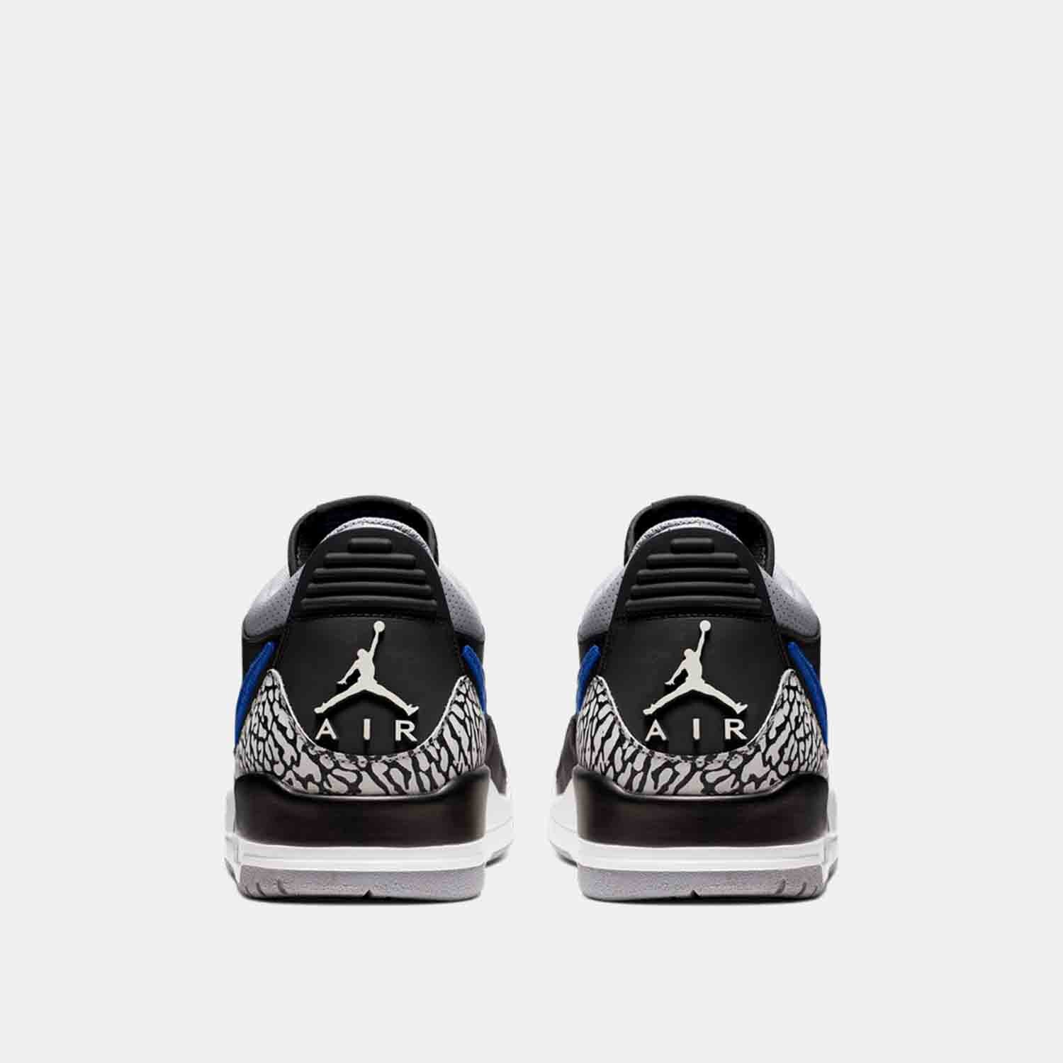 Rear view of the Air Jordan Legacy 312 Low 'Royal'.
