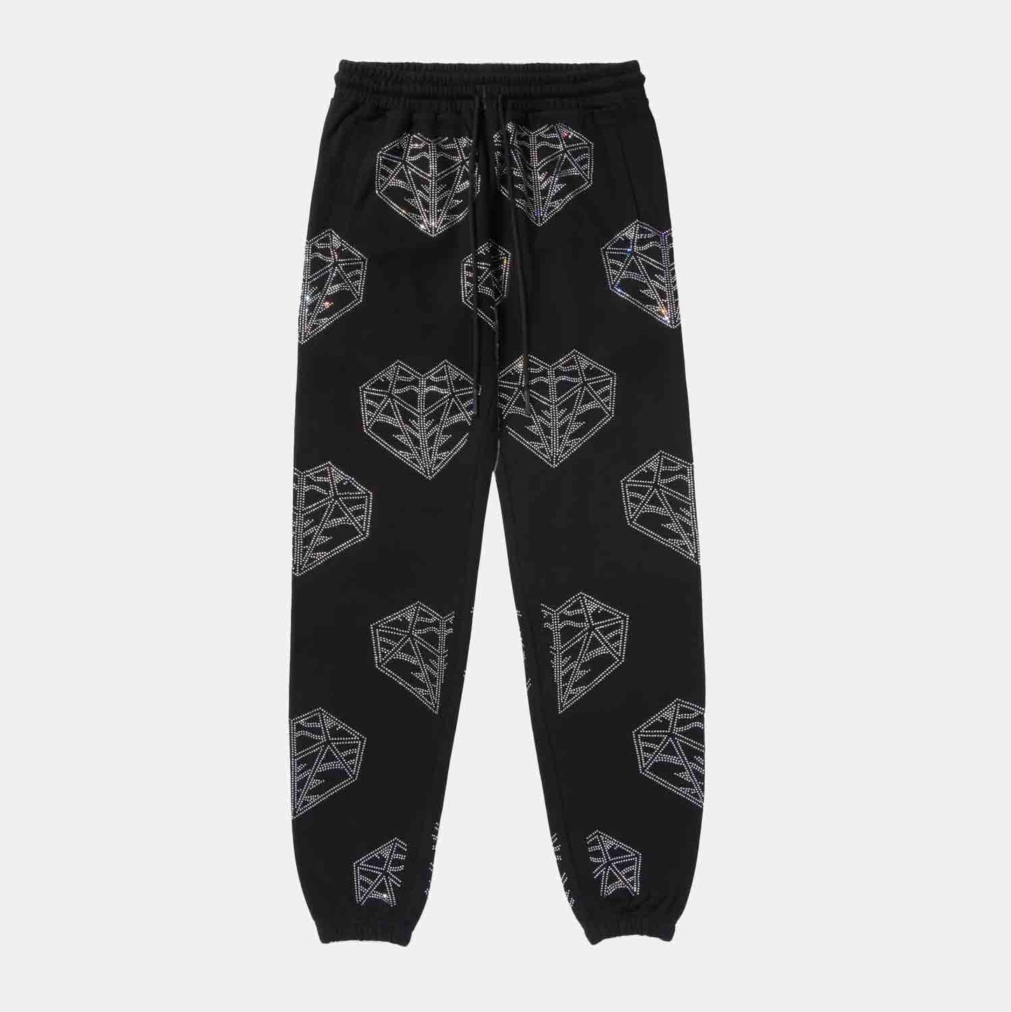 Front view of Overtime OTE Cold Hearts Rhinestone Jogger.