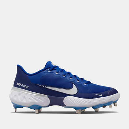 Side view of the Men's Alpha Huarache Elite 3 Low Metal Baseball Cleats.