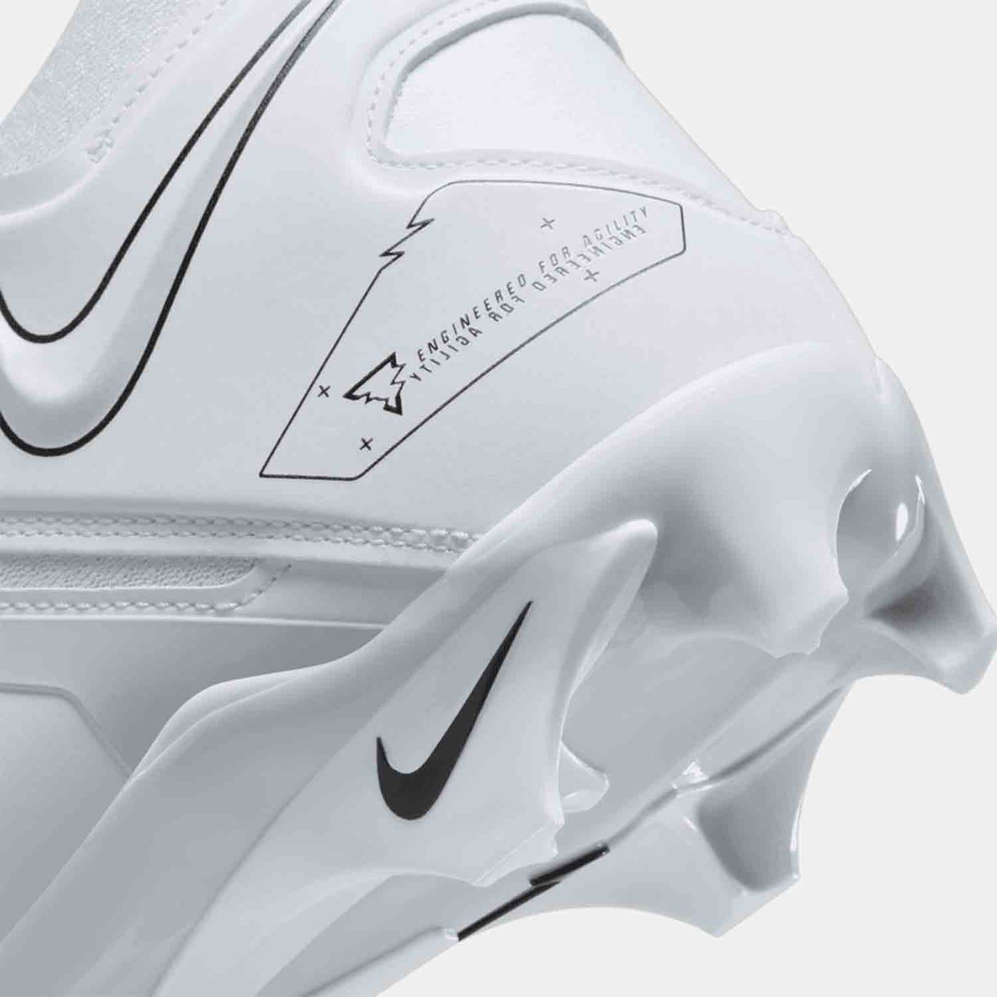 Up close, rear view of the Men's Nike Alpha Menace Pro 3 Football Cleats.