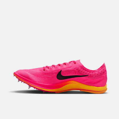 Side medial view of Nike ZoomX Dragonfly Distance Spikes.