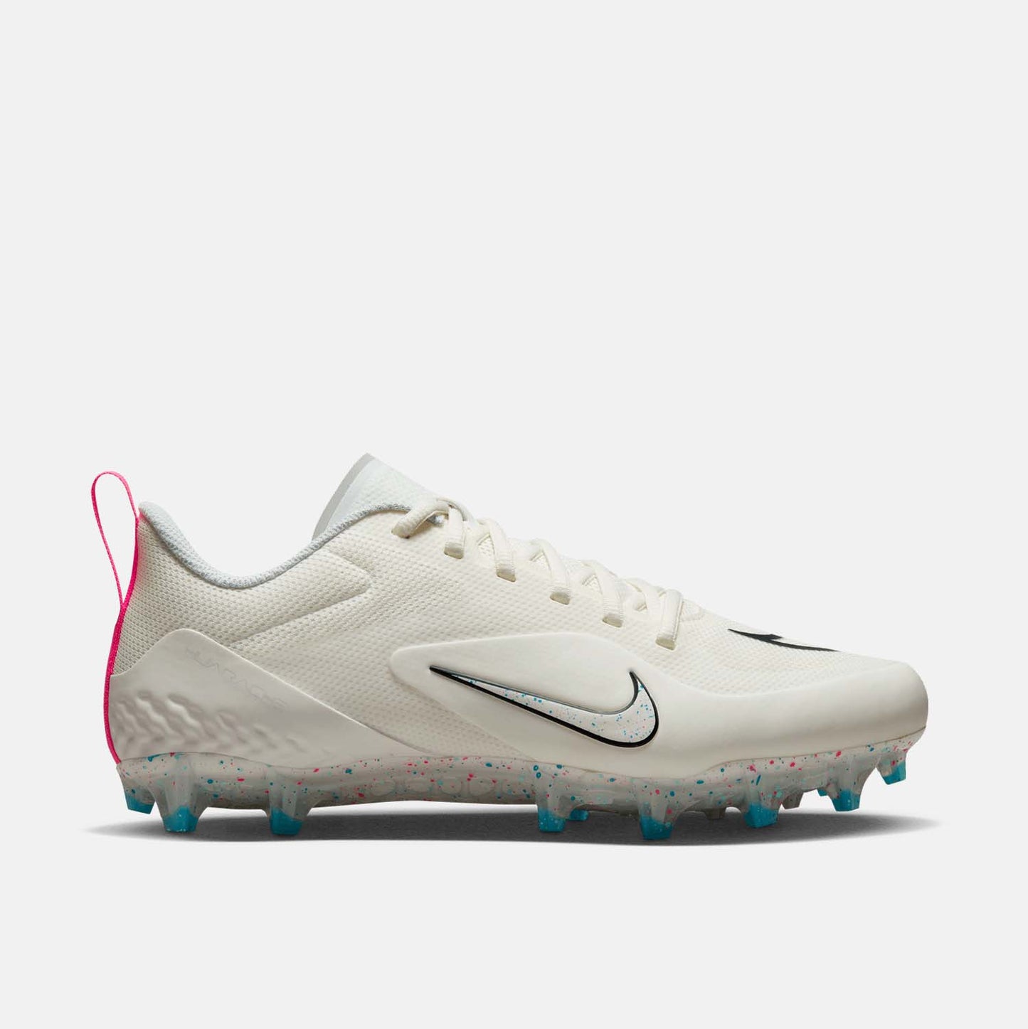 Side view of Men's Nike Alpha Huarache 8 Pro Lacrosse Cleats.