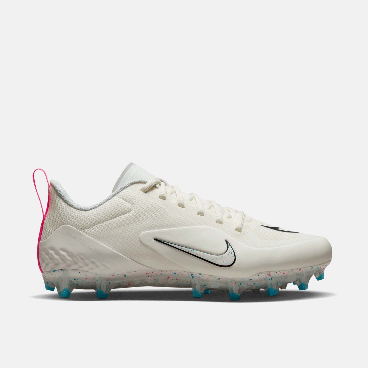 Side view of Men's Nike Alpha Huarache 8 Pro Lacrosse Cleats.