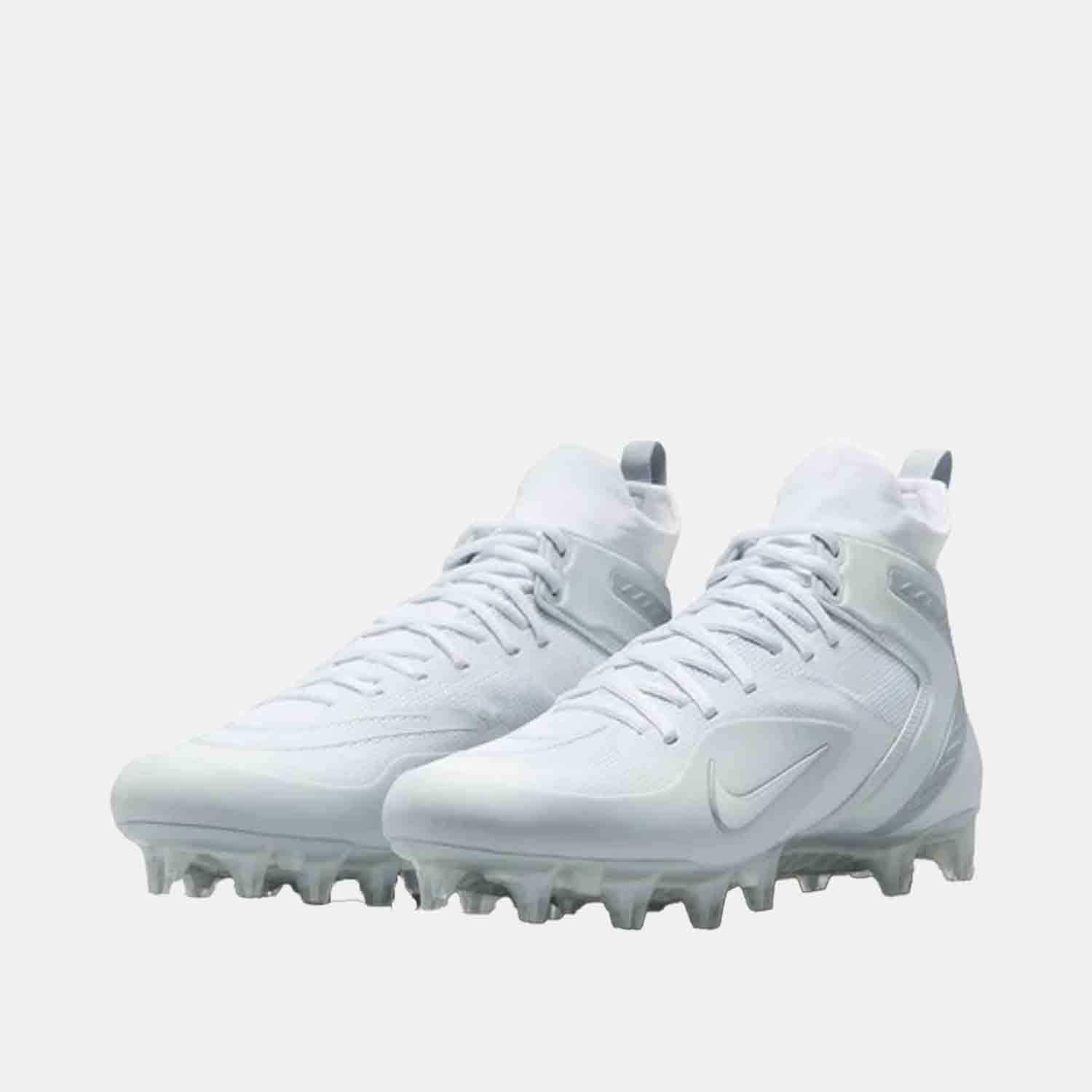 Front view of the Men's Nike Alpha Huarache 8 Elite Lacrosse Cleats.