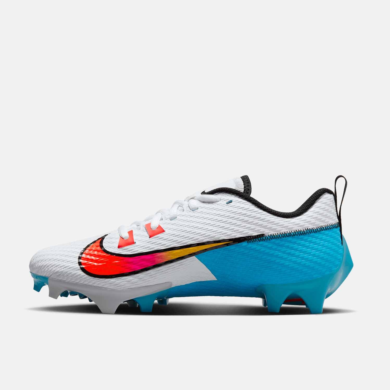 Side medial view of Nike Men's Vapor Edge Speed 360 2 Football Cleats.