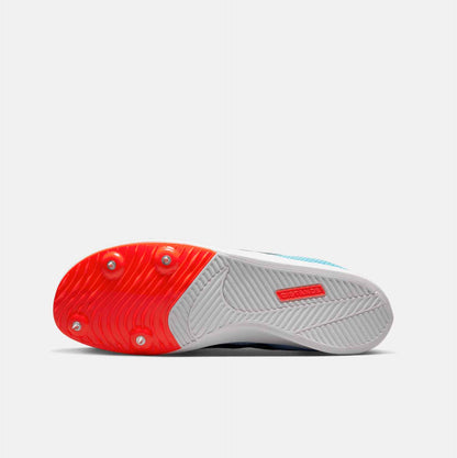 Bottom view of Nike Rival Distance Spikes.