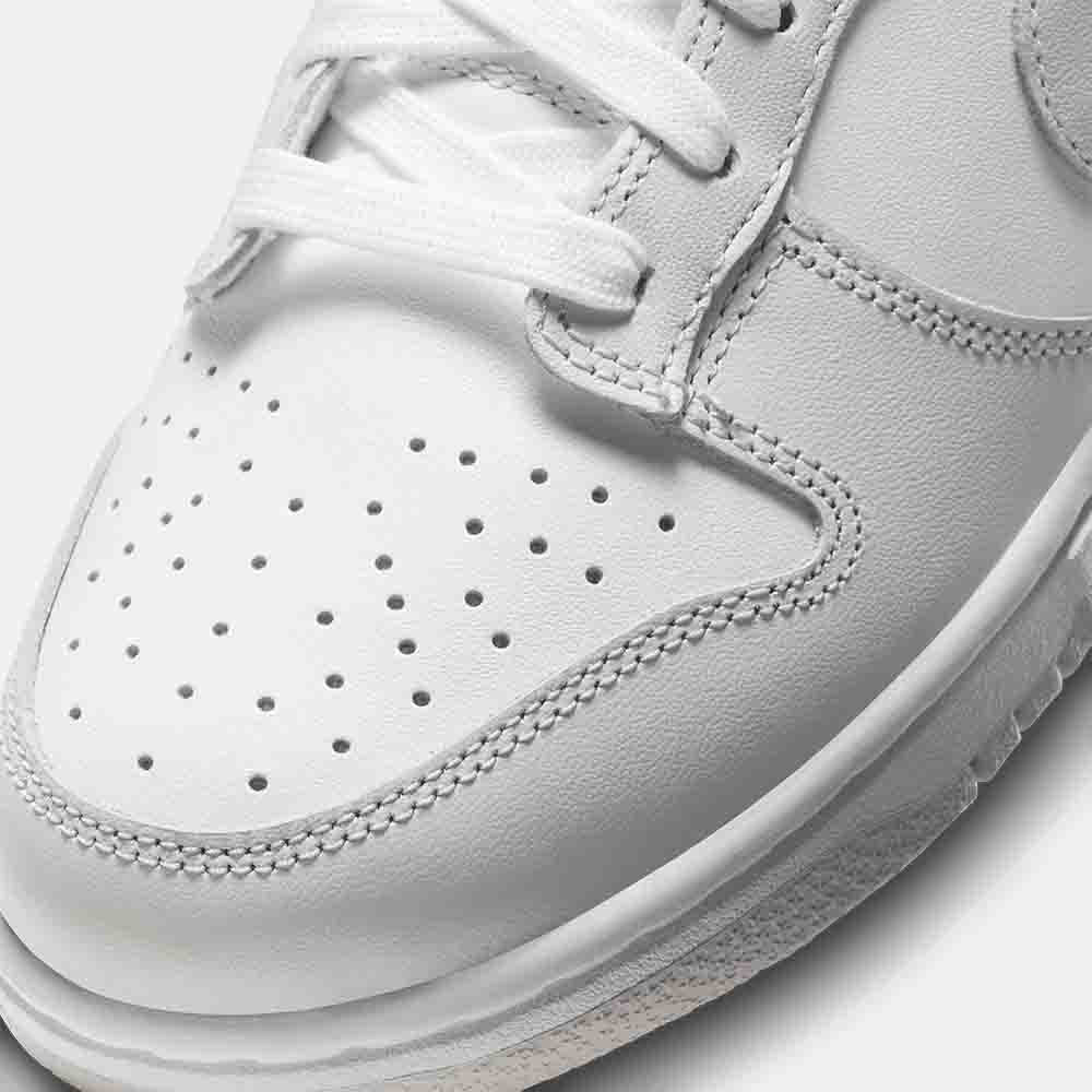 Up close, front view of the Nike Women's Dunk Low.