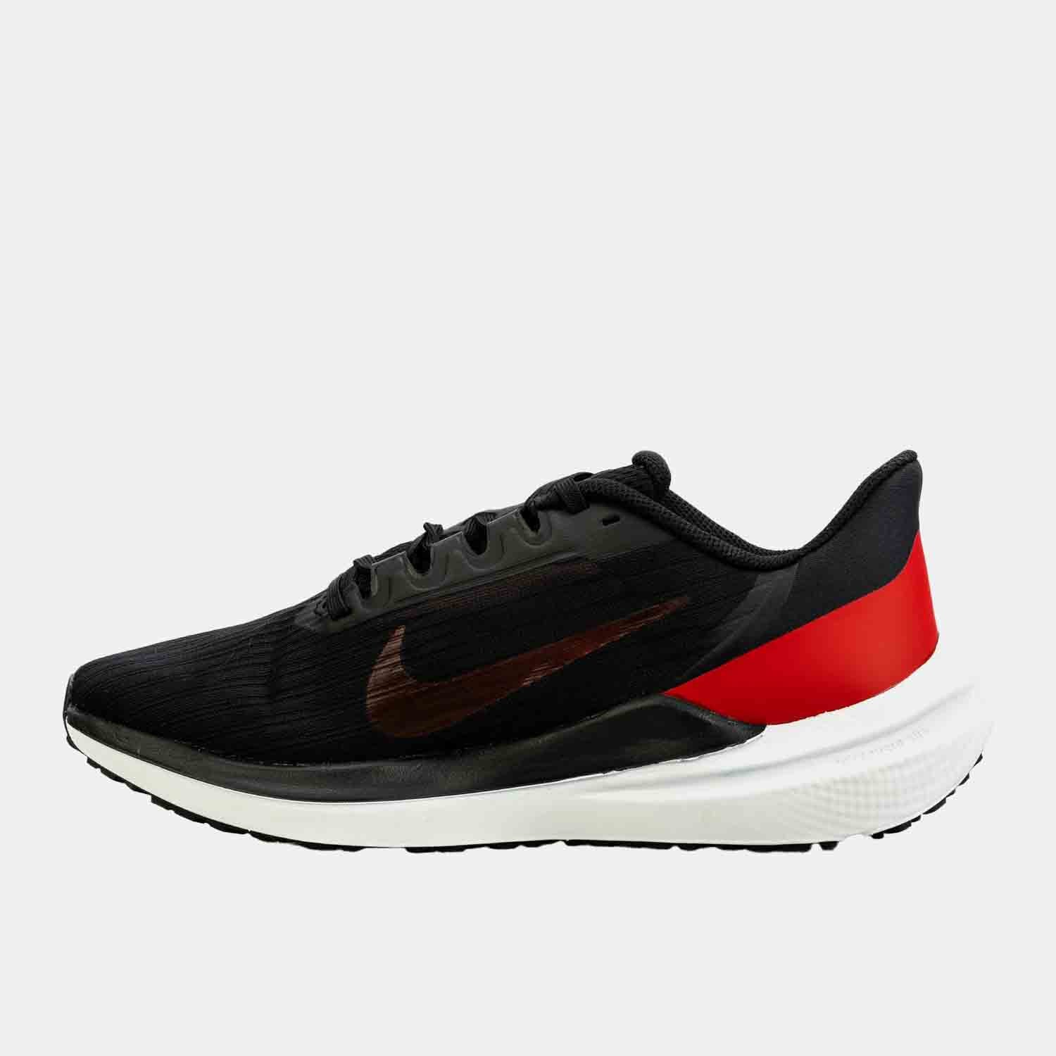 Side medial view of the Men's Nike Air Winflo 9 Road Running Shoes.
