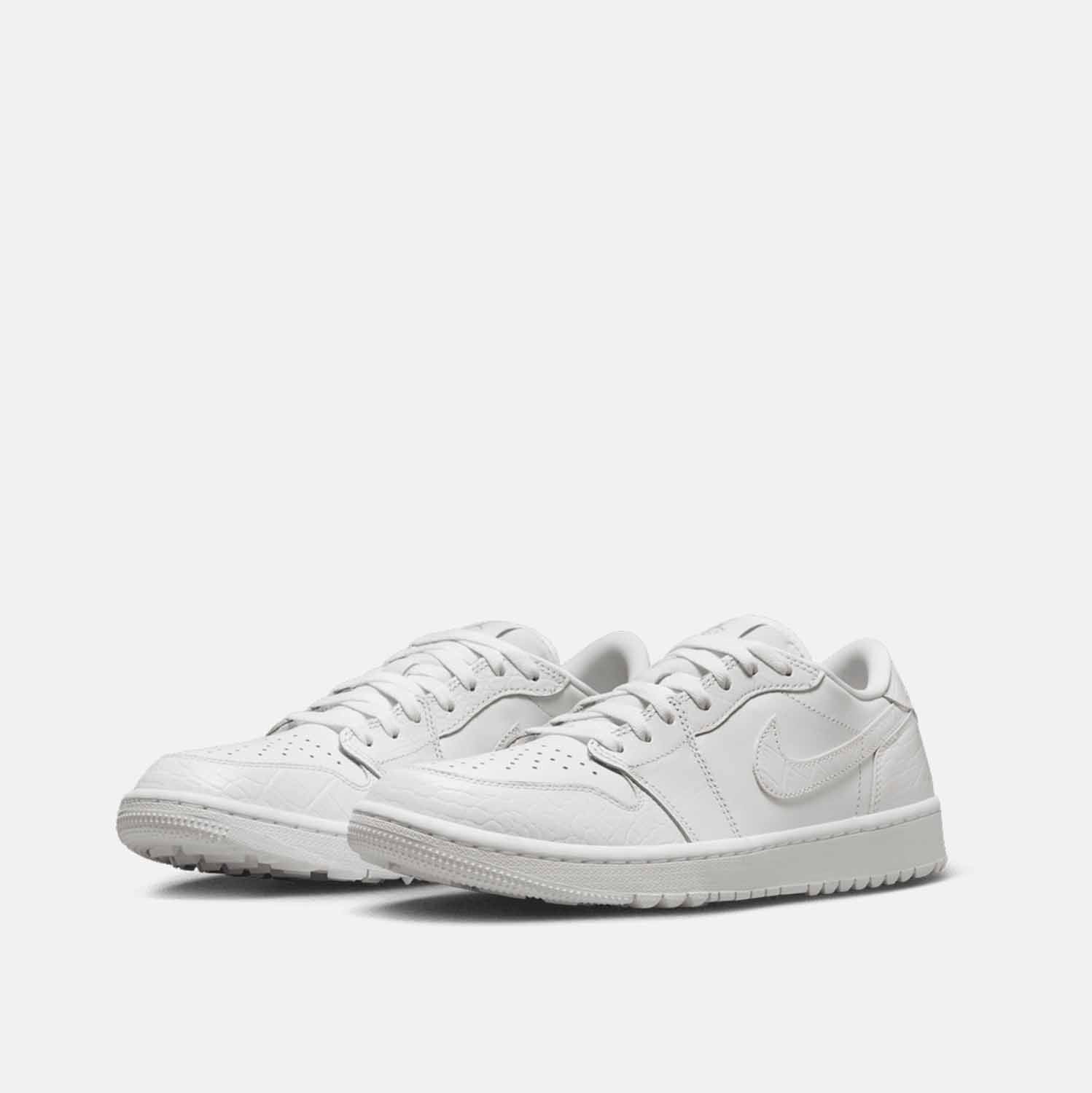 Men's Air  1 Low G Golf Shoes, White/Platinum - SV SPORTS