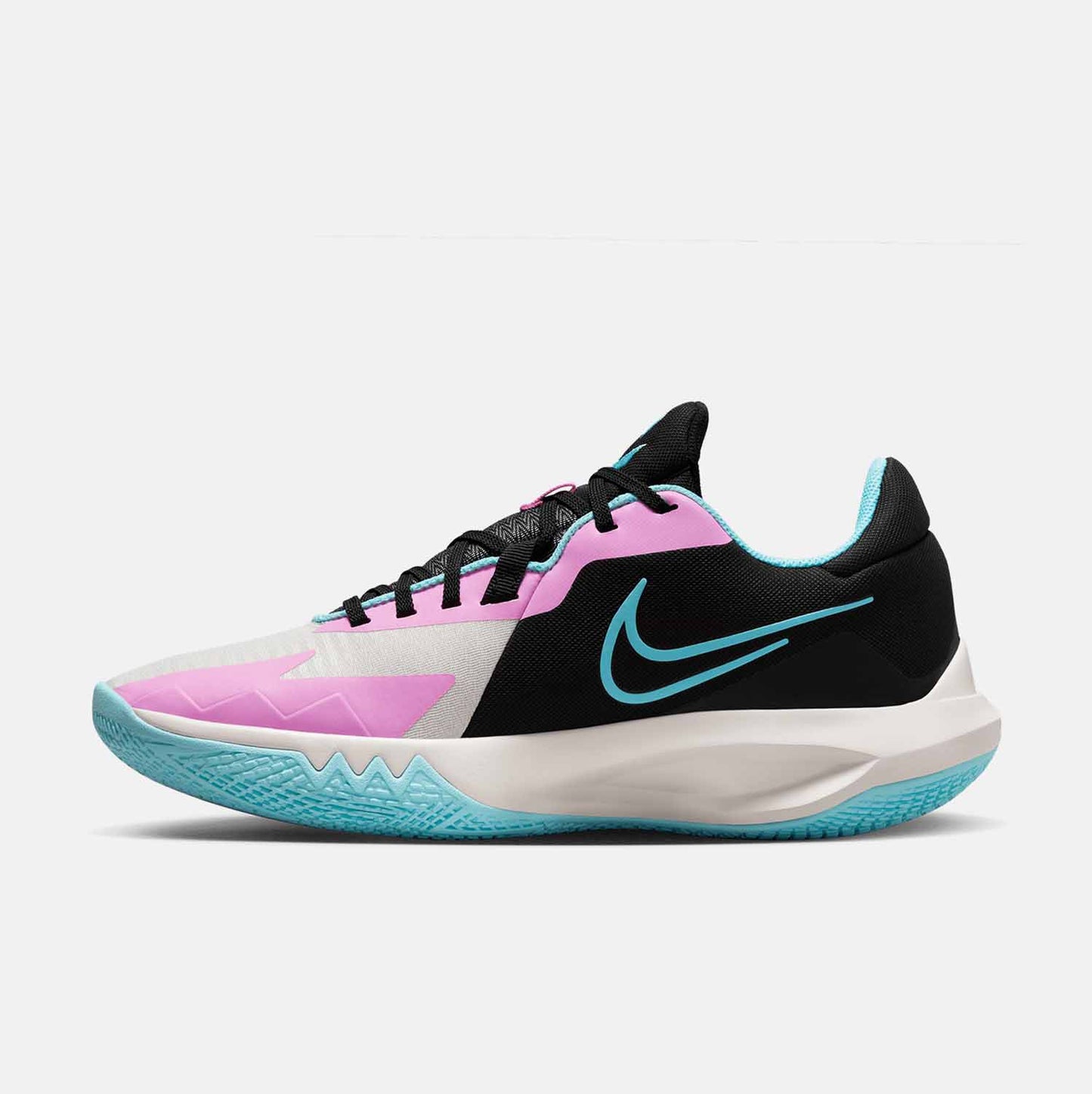 Side medial view of Men's Nike Precision 6 Basketball Shoes.
