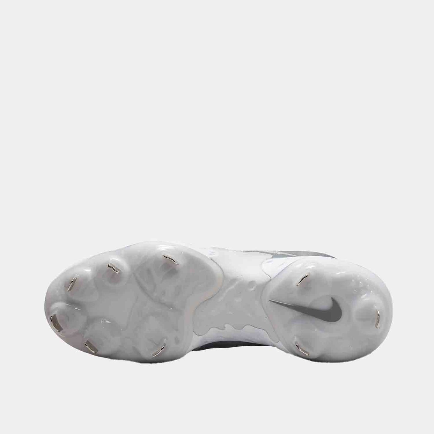 Bottom view of the Men's Alpha Huarache Elite 4 Low Metal Baseball Cleats.
