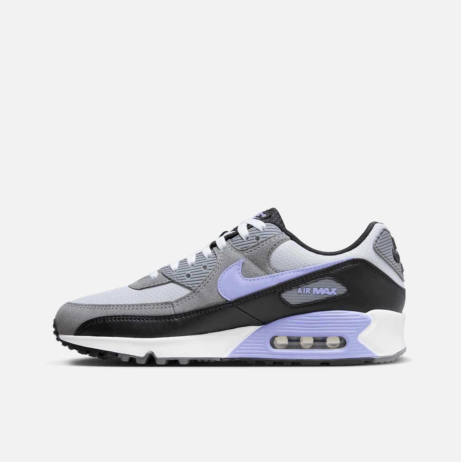 Side medial view of Air Max 90 Men's Nike Air Max 90 Running Shoes.