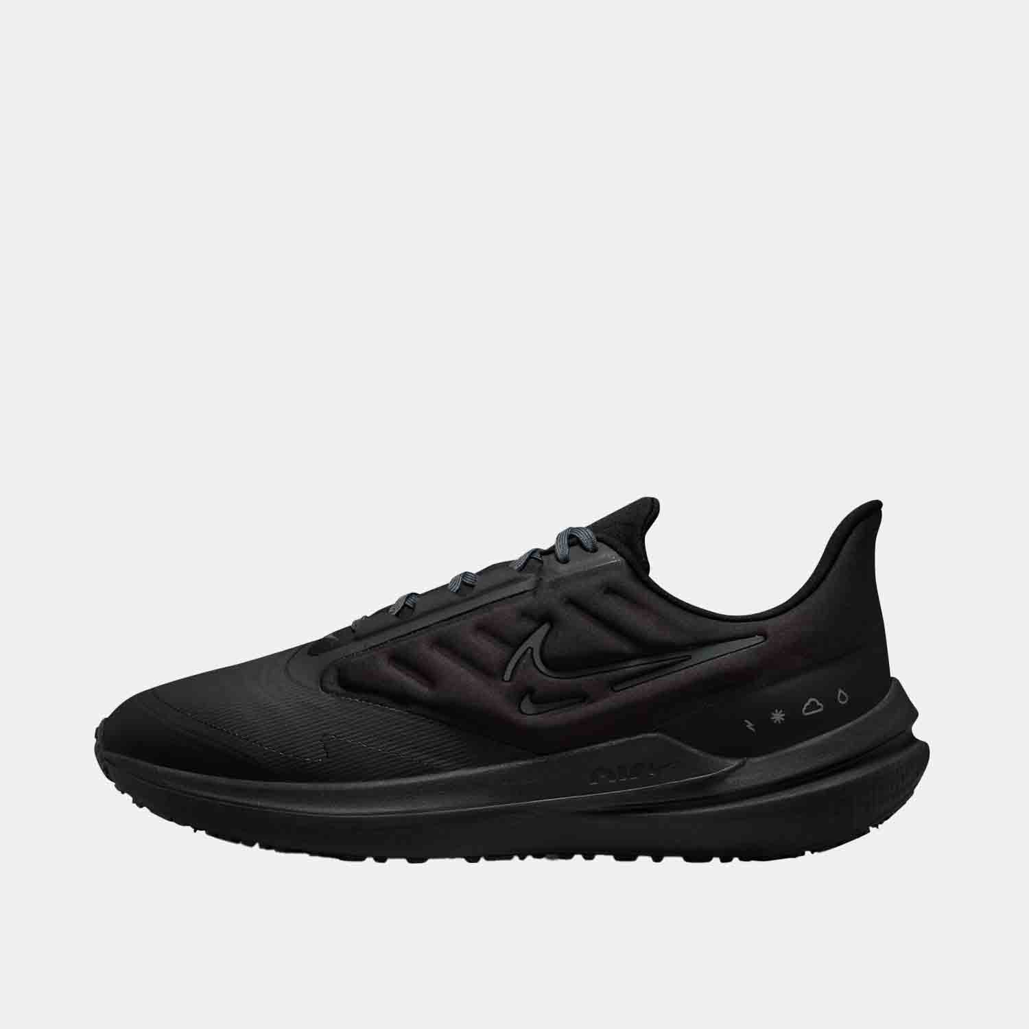 Side medial view of Men's Nike Winflo 9 Shield Running Shoes.