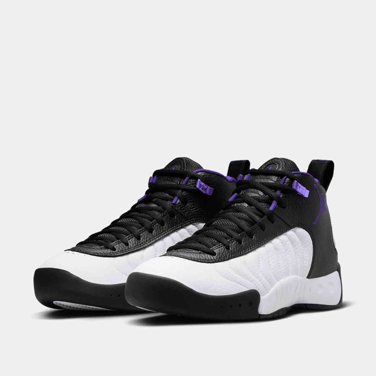 Front view of the Jordan Jumpman Pro 'Black Field Purple' Basketball Shoes.