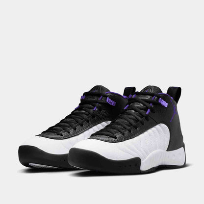Front view of the Jordan Jumpman Pro 'Black Field Purple' Basketball Shoes.
